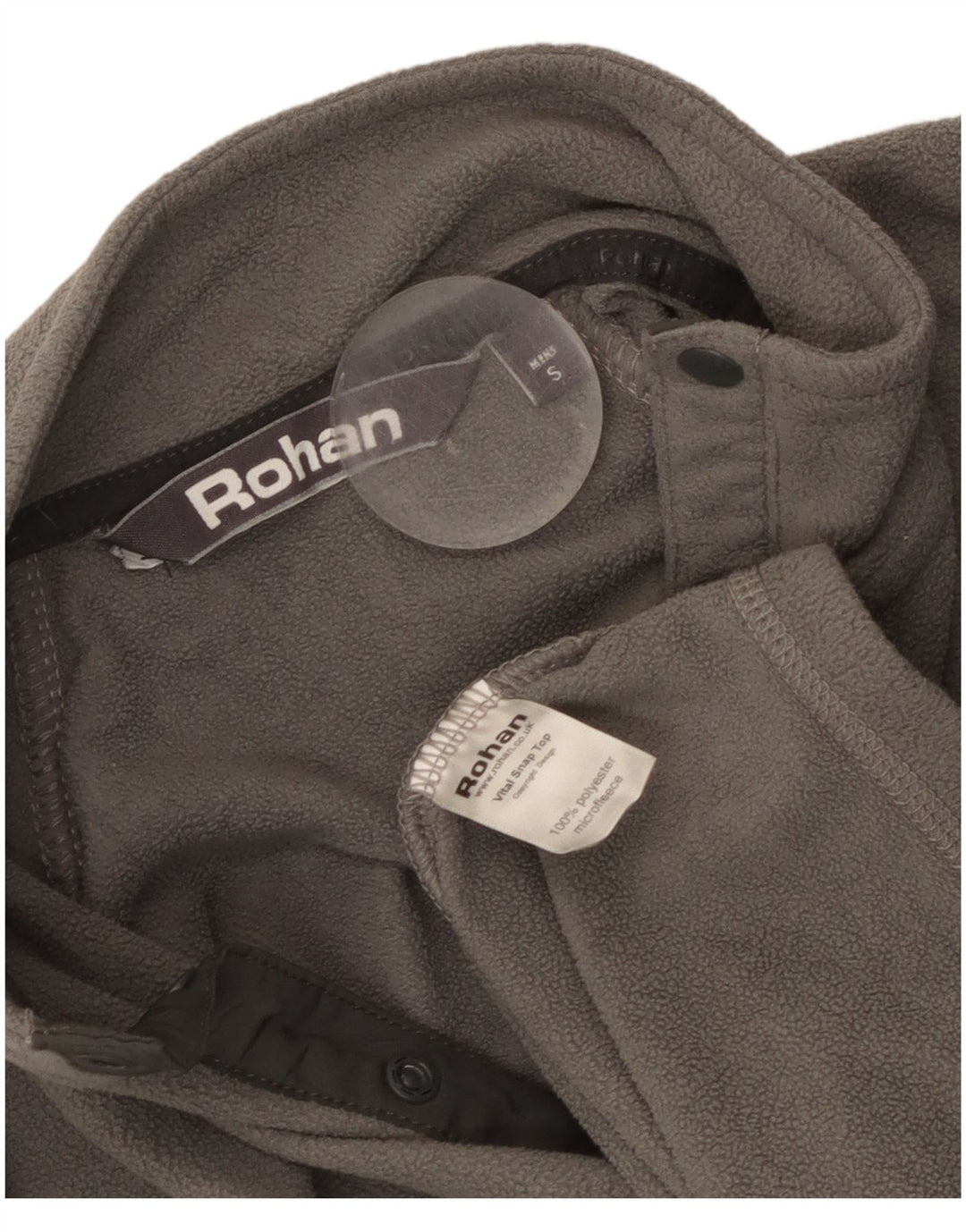 Rohan Mens Button Neck Fleece Jumper Small Grey Polyester