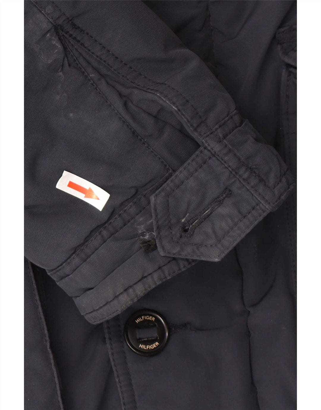 Tommy Hilfiger Mens Hooded Padded Jacket UK 40 Large Navy Blue