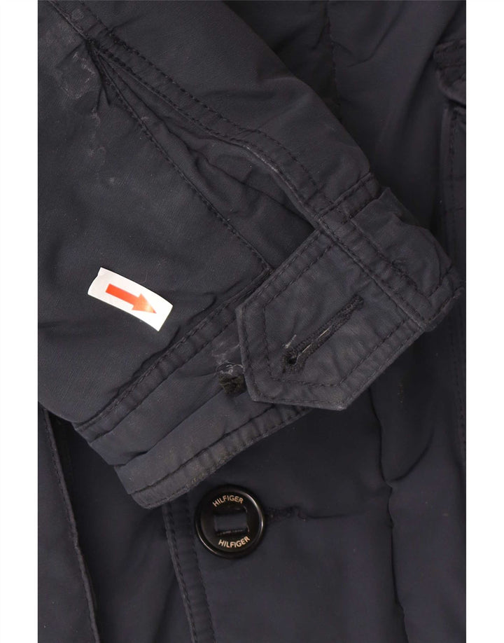Tommy Hilfiger Mens Hooded Padded Jacket UK 40 Large Navy Blue