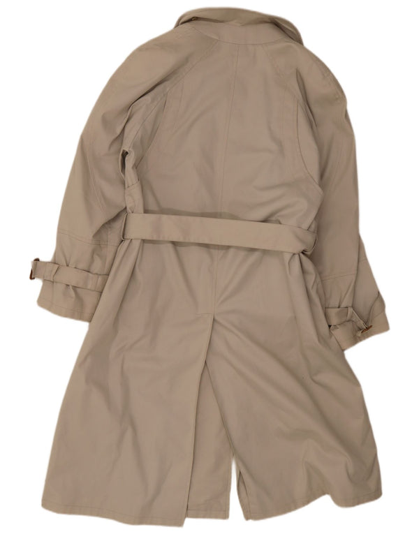 Incom Mens Double Breasted Trench Coat IT 48 Medium Grey