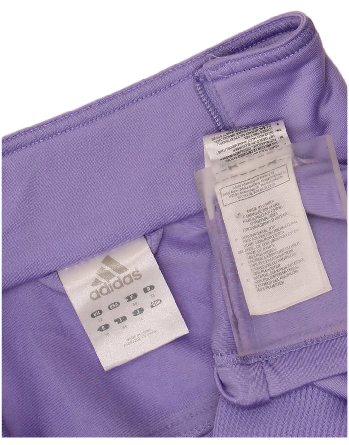 ADIDAS Womens Tracksuit Top Jacket UK 12 Medium  Purple Polyester