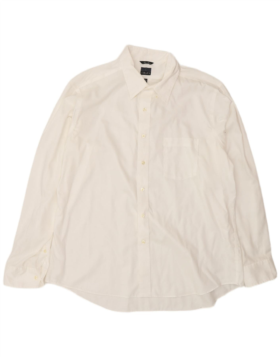 Chaps Mens Shirt Size 18 2XL White Cotton
