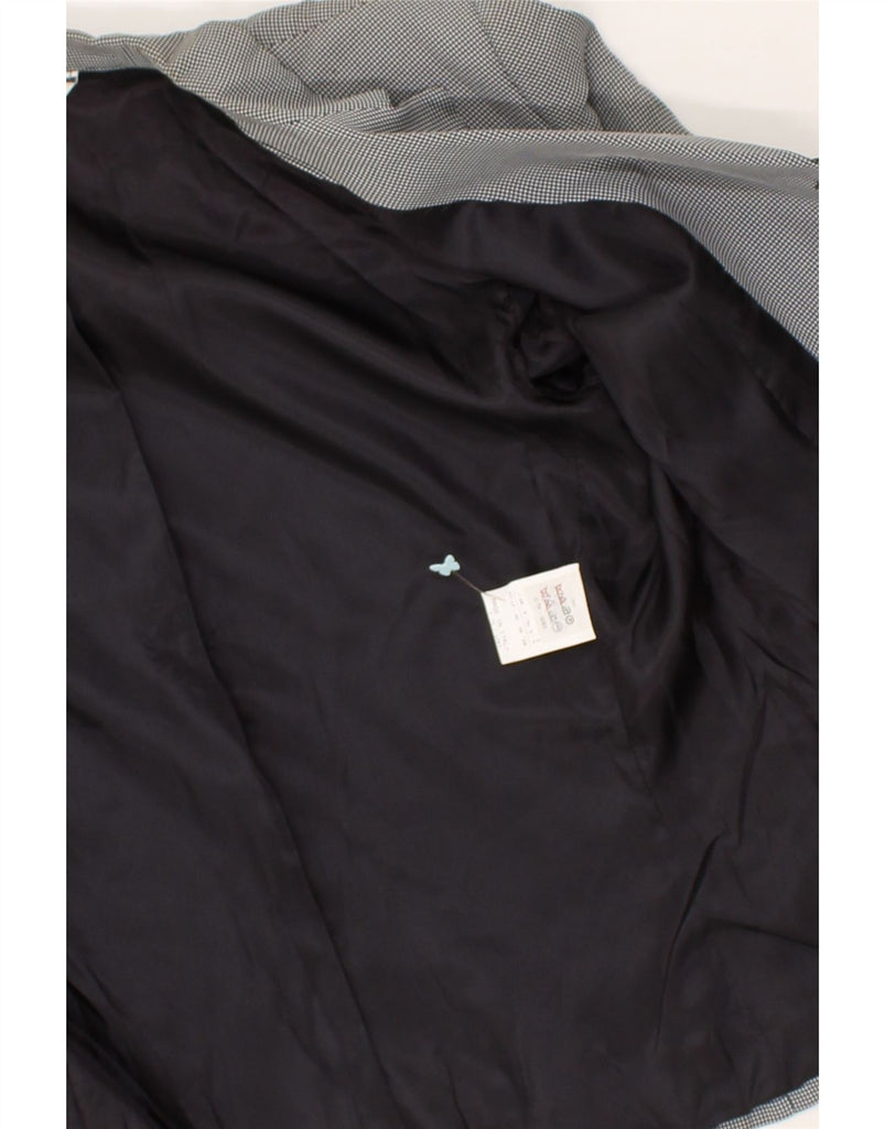 PENNY BLACK Womens 3 Button Blazer Jacket UK 12 Medium Grey Check Viscose | Vintage Penny Black | Thrift | Second-Hand Penny Black | Used Clothing | Messina Hembry 