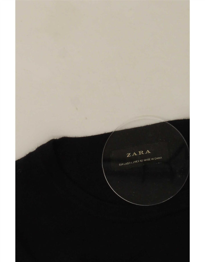 Zara Mens Crew Neck Jumper Sweater Large Navy Blue