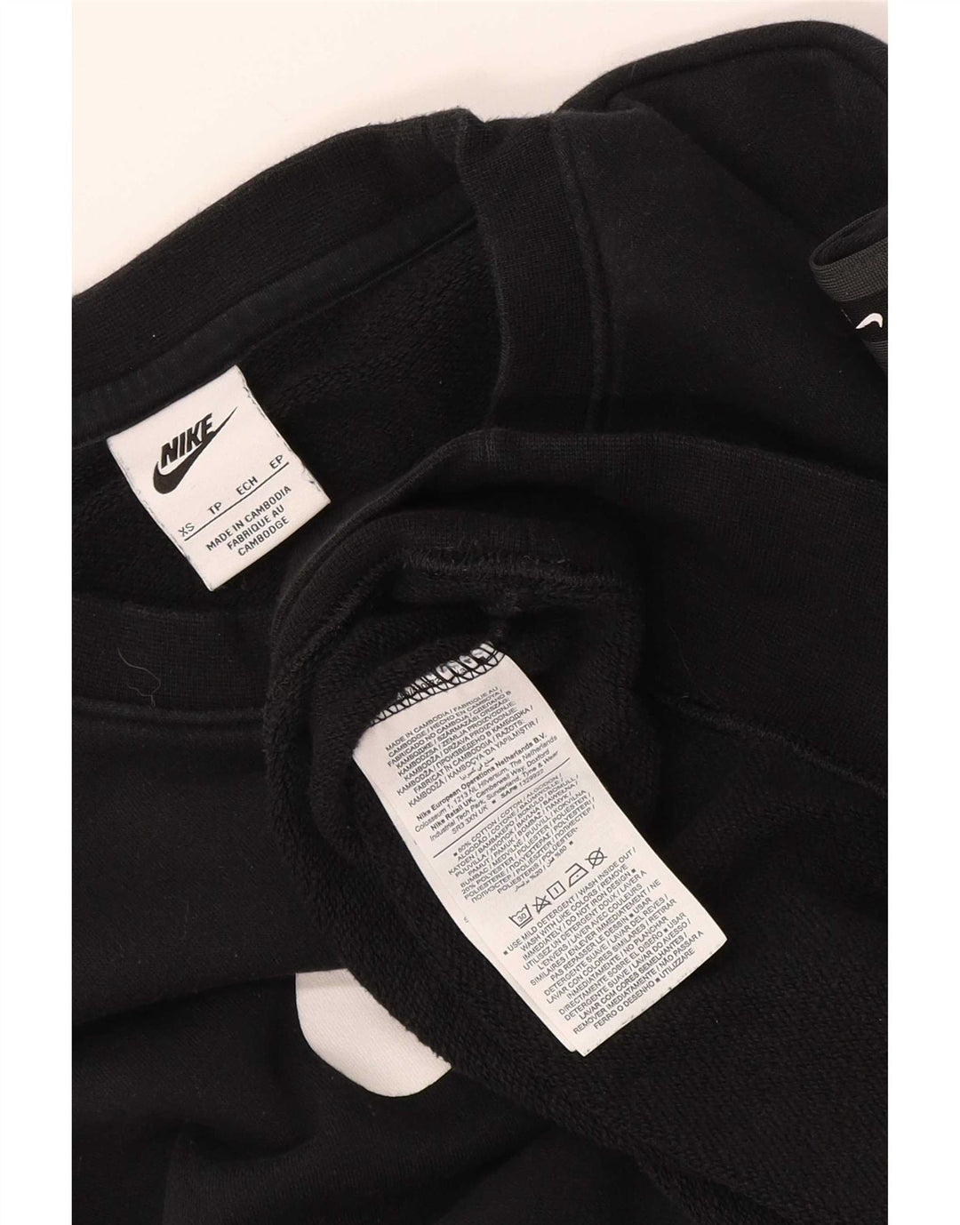 Nike Mens Graphic Sweatshirt Jumper XS Black Cotton