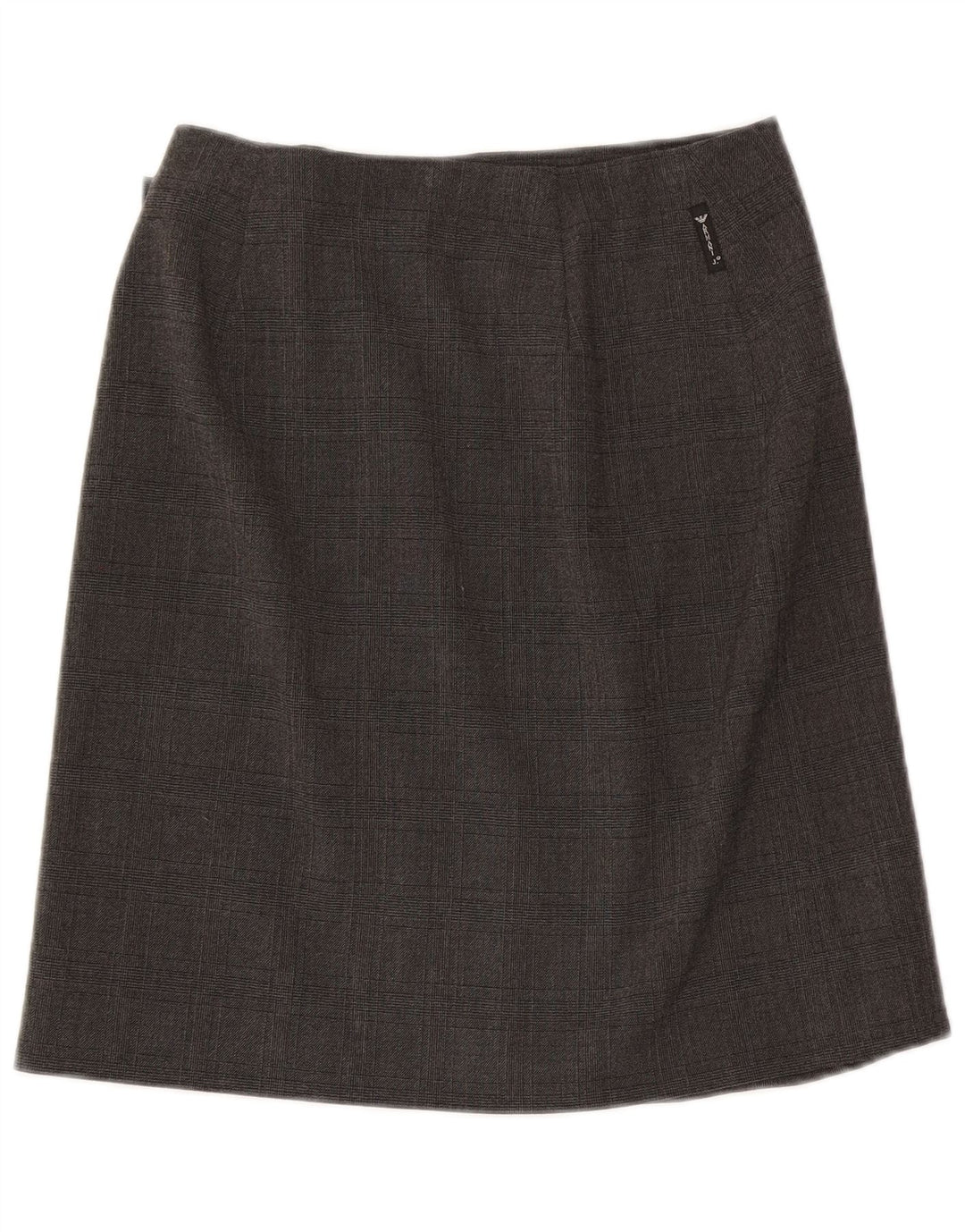 Armani Womens Wrap Skirt US 6 Medium W28 Grey Check Polyester