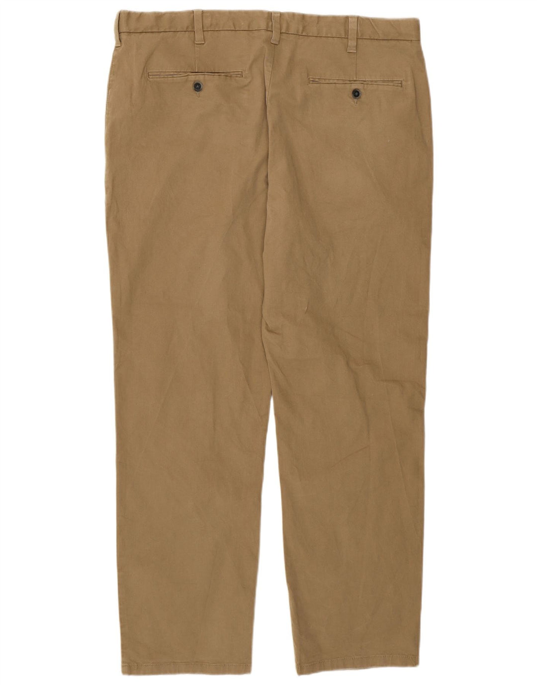 MARKS & SPENCER Mens Regular Fit Chino Trousers W38 L29 Beige Cotton