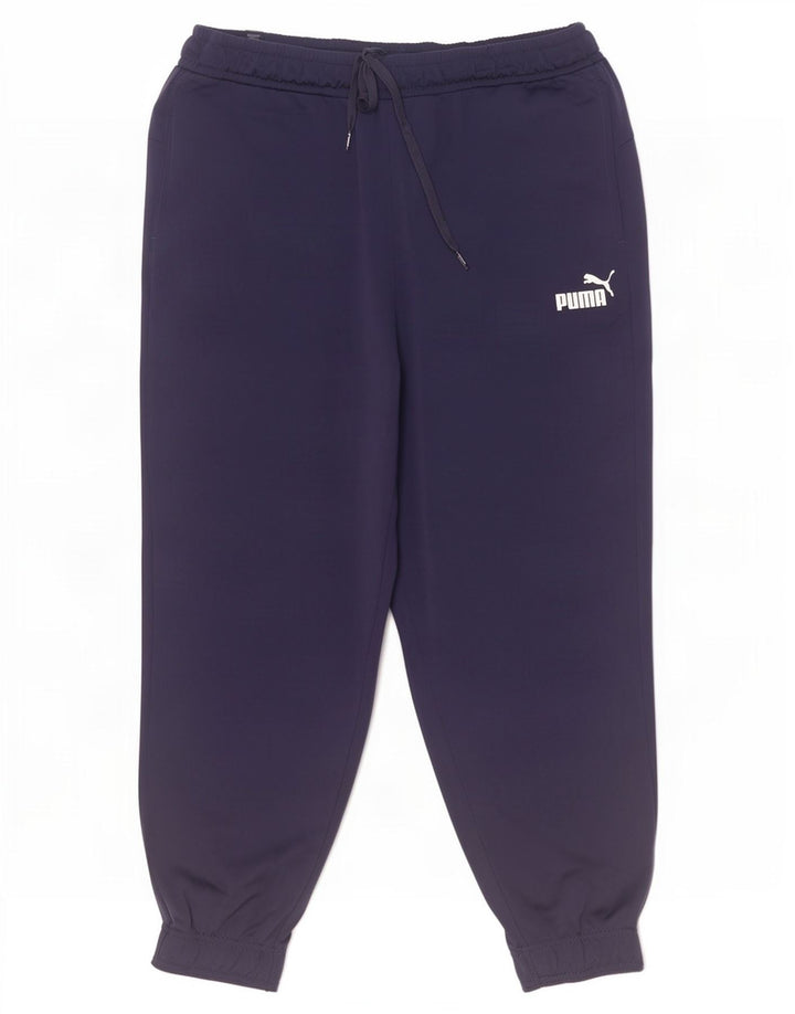 Puma Mens Tracksuit Trousers Joggers XL Navy Blue Polyester