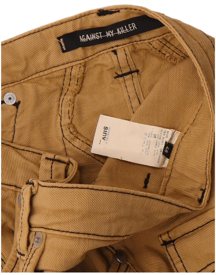 Against My Killer Womens Low Waist Trousers IT 46 Large W32 L36 Beige