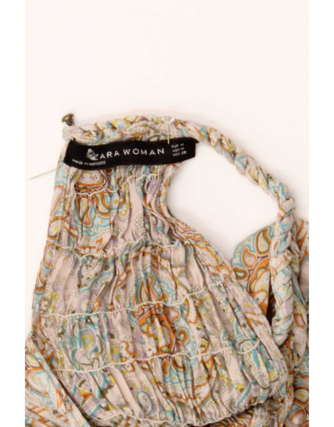 Zara Womens Oversized Sundress UK 14 Medium Multicoloured Paisley