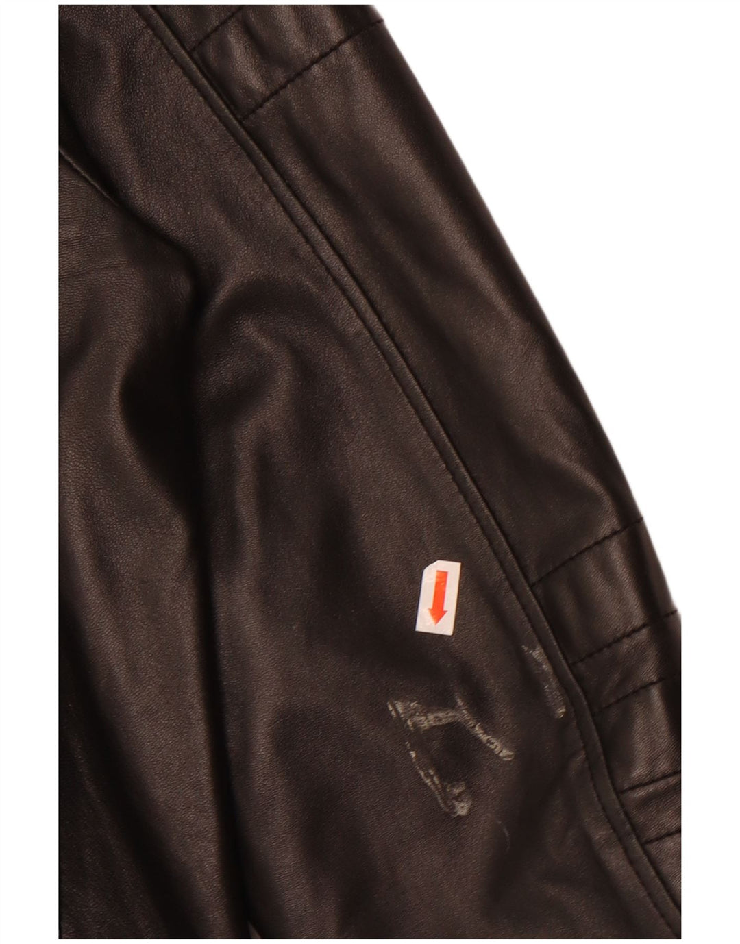 JIL SANDER Womens Leather Racer Jacket IT 46 Large Black Leather