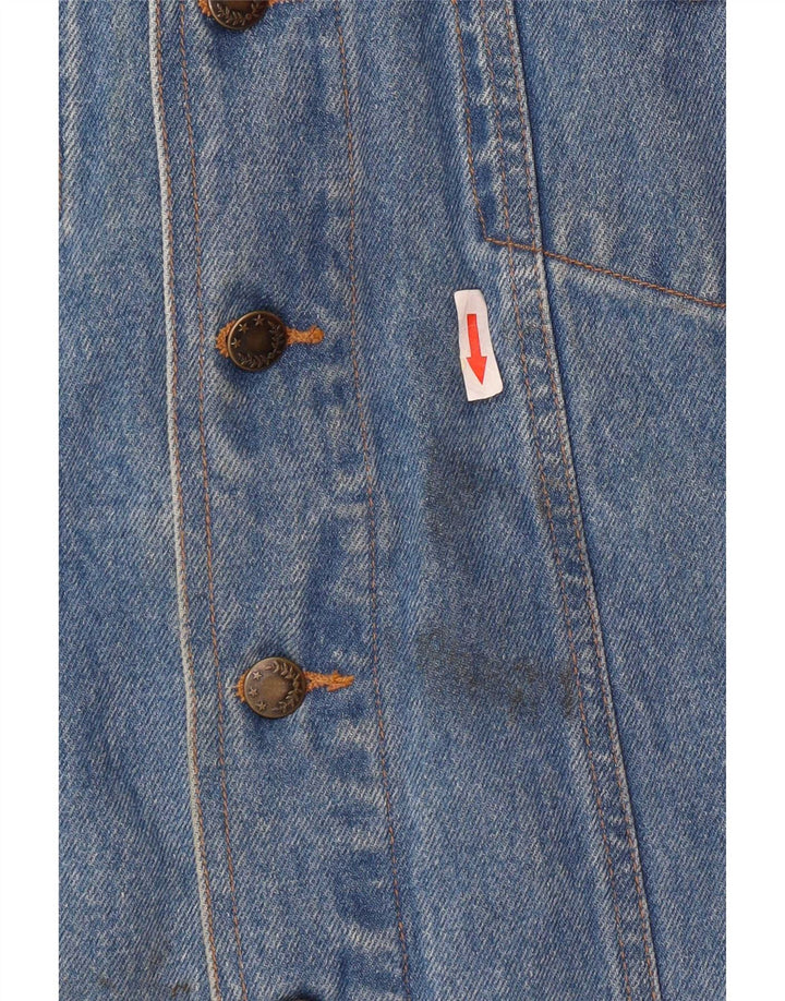 Marcel Clair Mens Denim Gilet UK 40 Large Blue Cotton