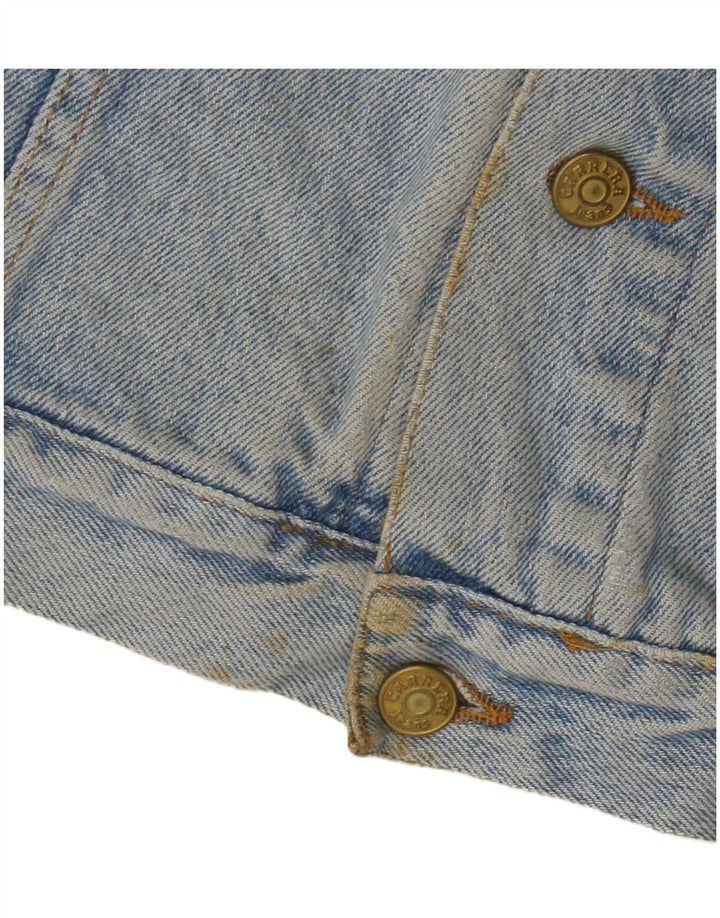 Carrera Mens Denim Gilet UK 14 Medium Blue Cotton