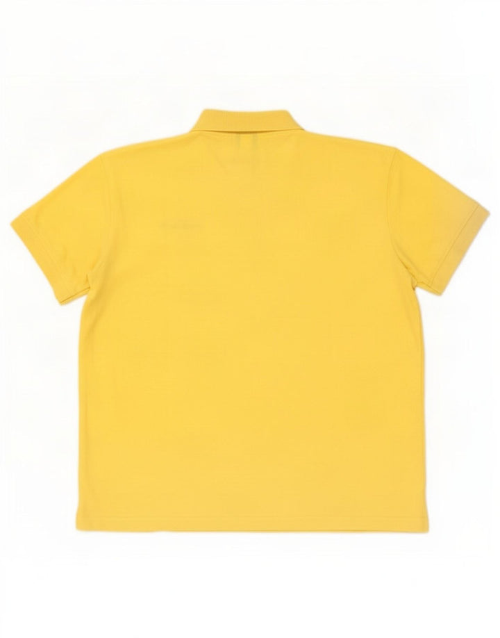 Under Armour Mens Polo Shirt Large Yellow Cotton
