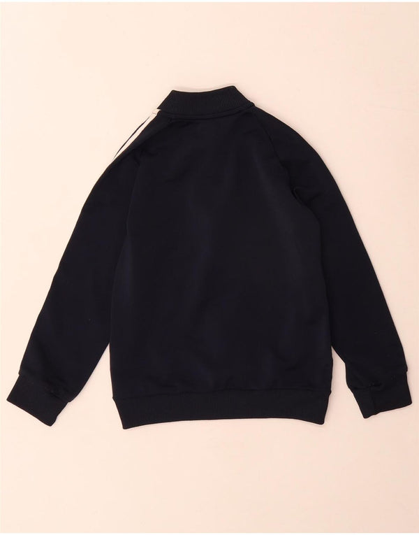 Adidas Boys Tracksuit Top Jacket 6-7 Years Navy Blue Polyester