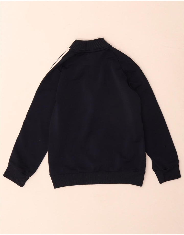 Adidas Boys Tracksuit Top Jacket 6-7 Years Navy Blue Polyester