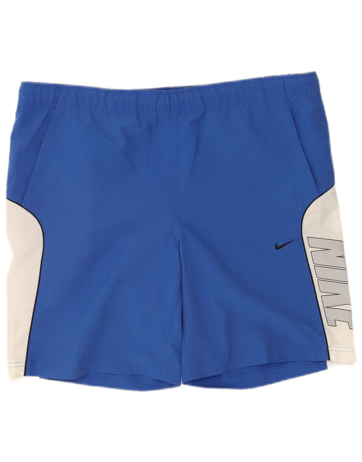 Nike Mens Graphic Sport Shorts Medium  Blue Colourblock Polyester