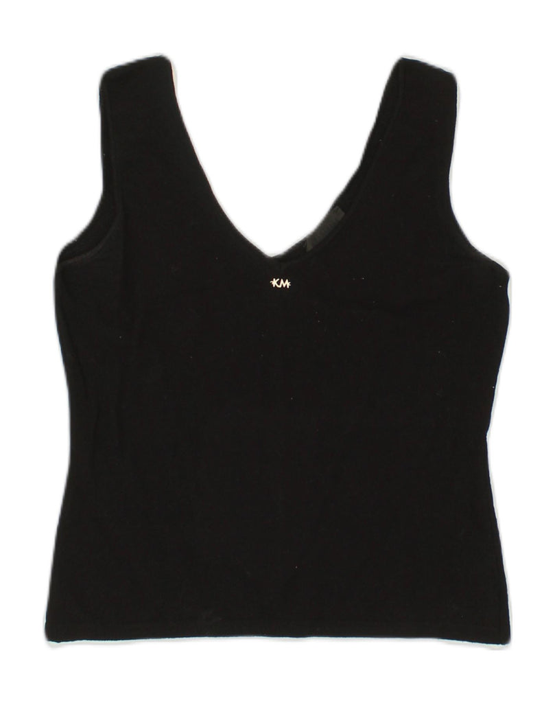 KAREN MILLEN Womens Vest Top UK 12 Medium Black Viscose | Vintage Karen Millen | Thrift | Second-Hand Karen Millen | Used Clothing | Messina Hembry 