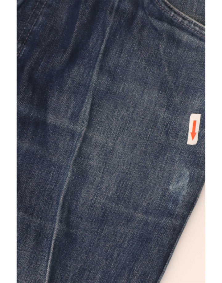 Levi's Mens Distressed Straight Jeans W33 L34 Blue Cotton