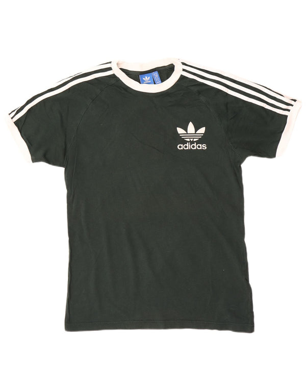 Adidas Mens Graphic T-Shirt Top Medium Green Cotton
