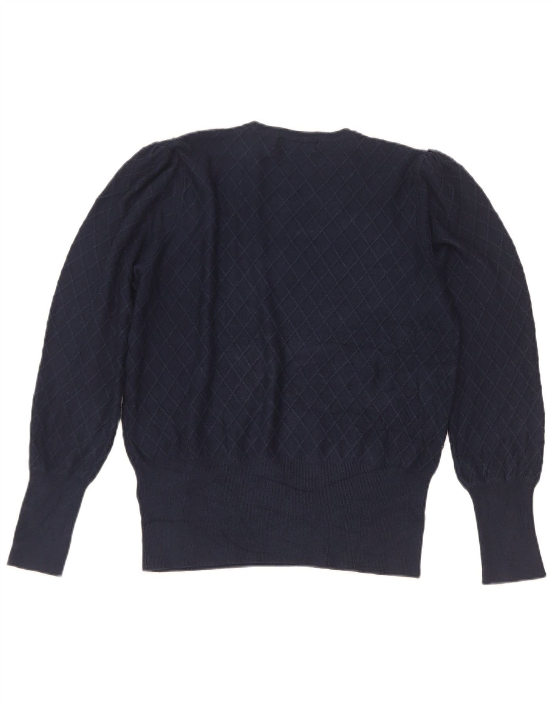 Marks & Spencer Womens Crew Neck Jumper Sweater UK 12 Medium Navy Blue