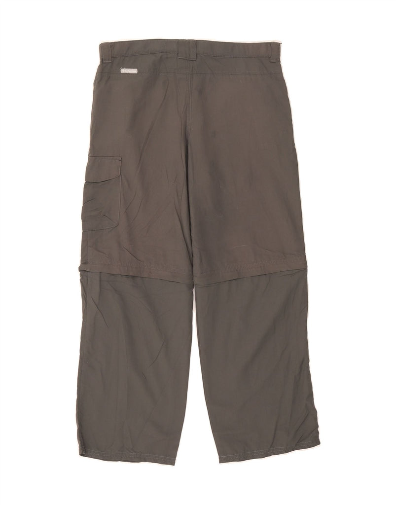COLUMBIA Womens Straight Cargo Trousers UK 14/16 Large W32 L25 Grey Nylon Vintage Columbia and Second-Hand Columbia from Messina Hembry 
