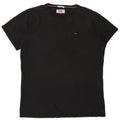 TOMMY HILFIGER Mens Regular Fit T-Shirt Top Medium Black Cotton
