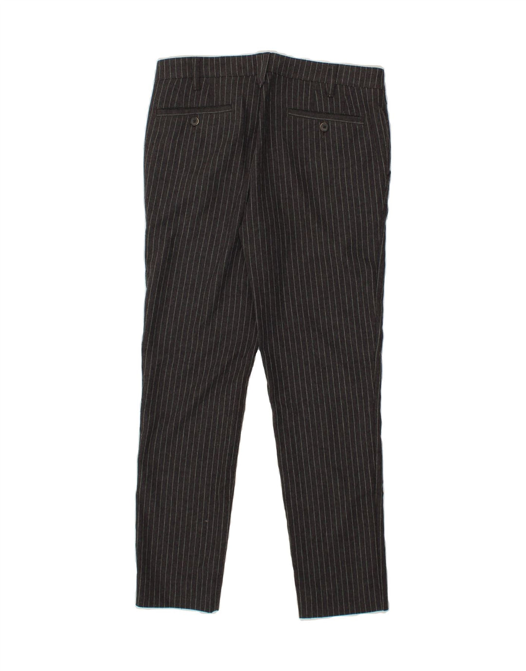 JECKERSON Womens Slim Suit Trousers W32 L28 Grey Striped Vintage Jeckerson and Second-Hand Jeckerson from Messina Hembry 