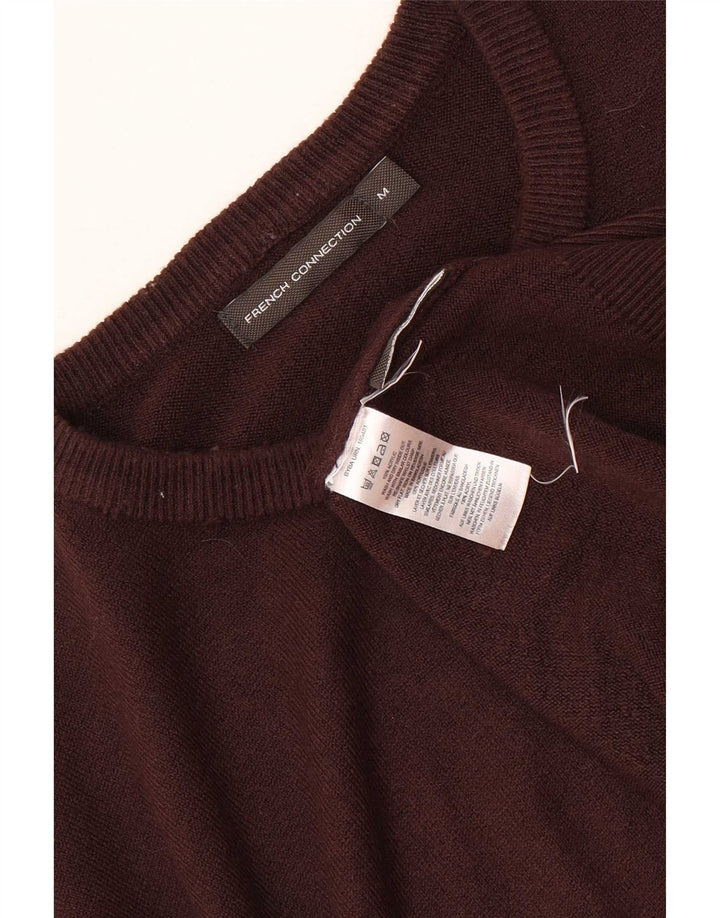 French Connection Mens Regular Fit Crew Neck Jumper Sweater Medium Maroon