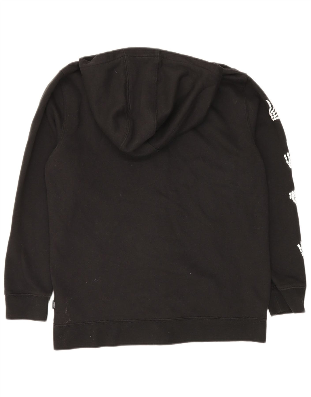 VANS Womens Graphic Zip Hoodie Sweater UK 18 XL Black Cotton