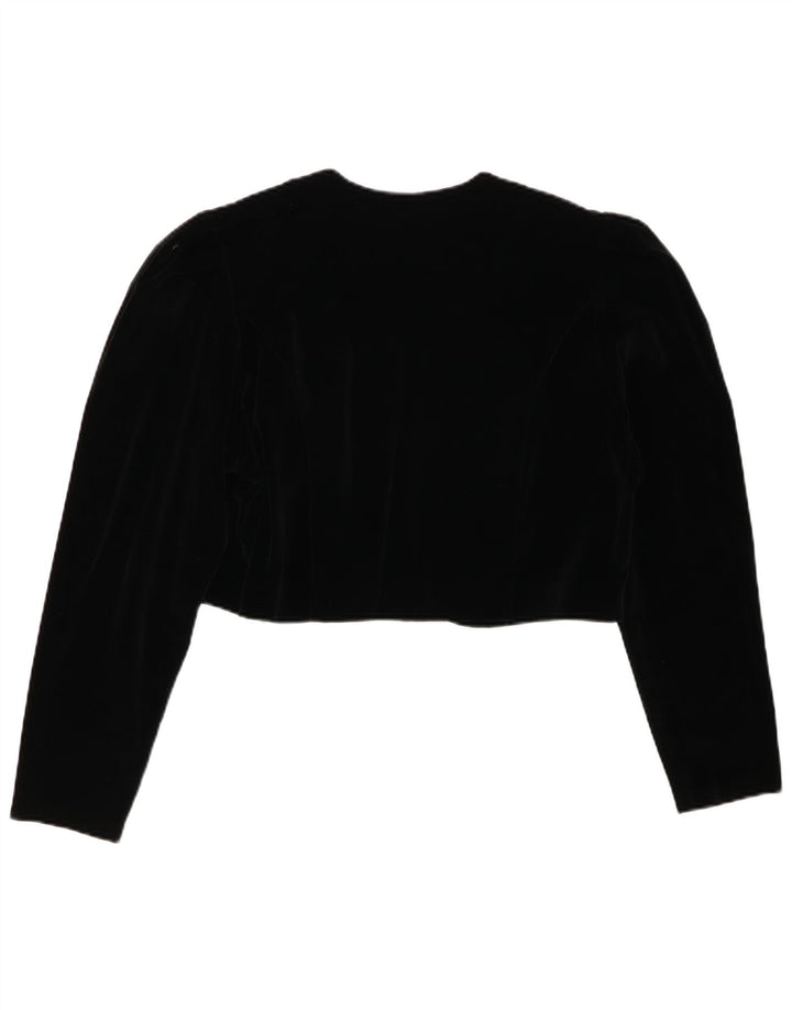 CHOU CHOU Womens Bolero Top UK 14 Large Black