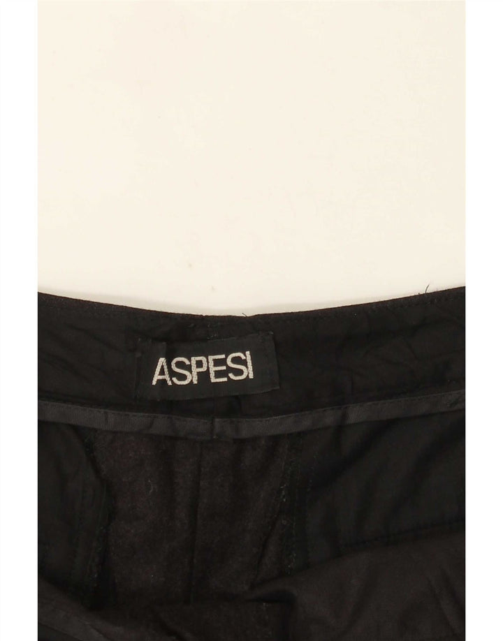 Aspesi Womens Loose Fit Suit Trousers W30 L27 Black