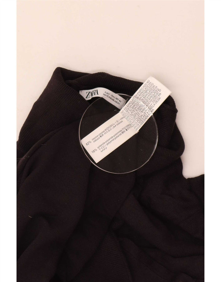Zara Mens Roll Neck Jumper Sweater Large Brown Viscose