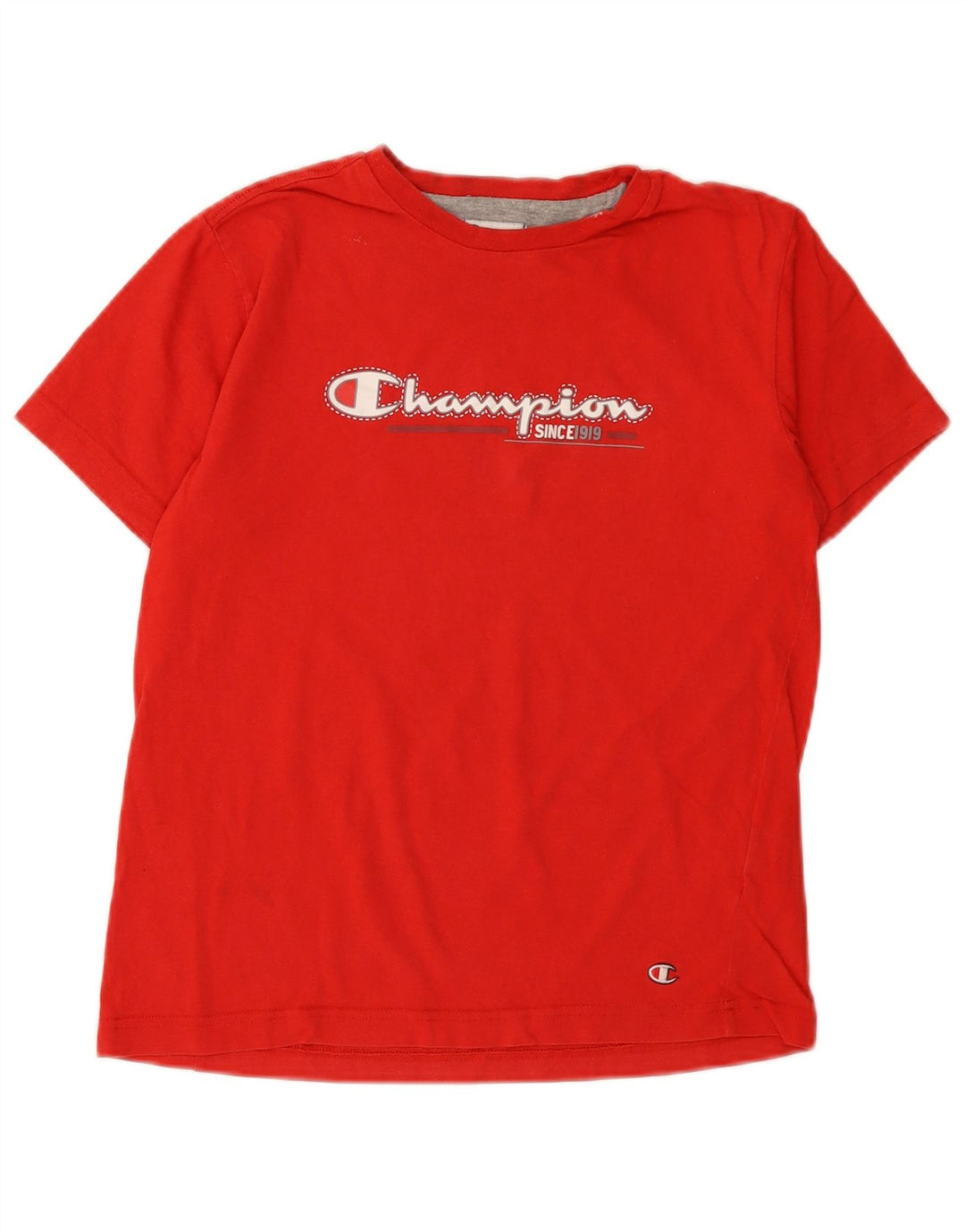 Champion Boys Graphic T-Shirt Top 11-12 Years Large Red Cotton