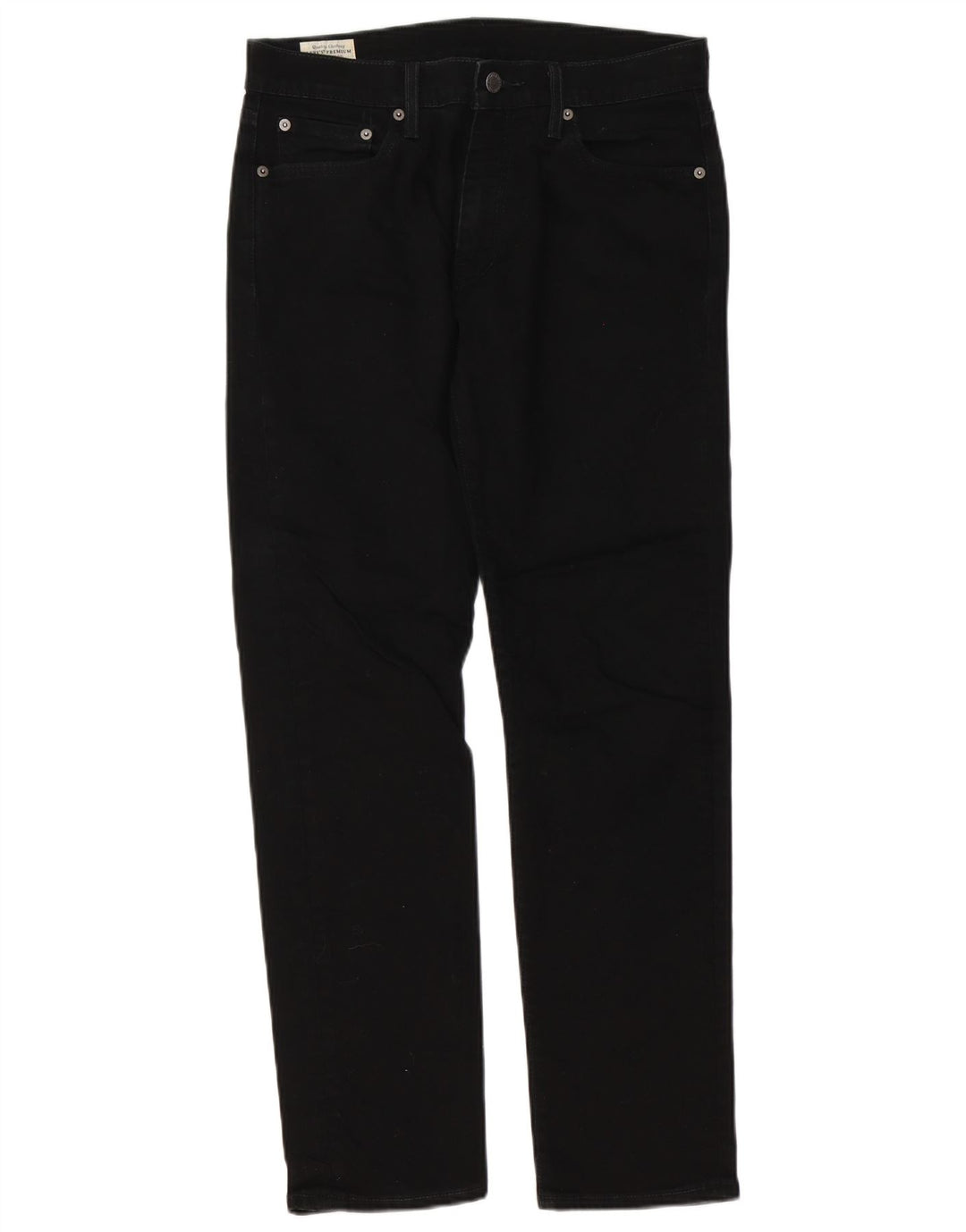 Levi's Mens 502 Tapered Jeans W30 L29 Black Cotton