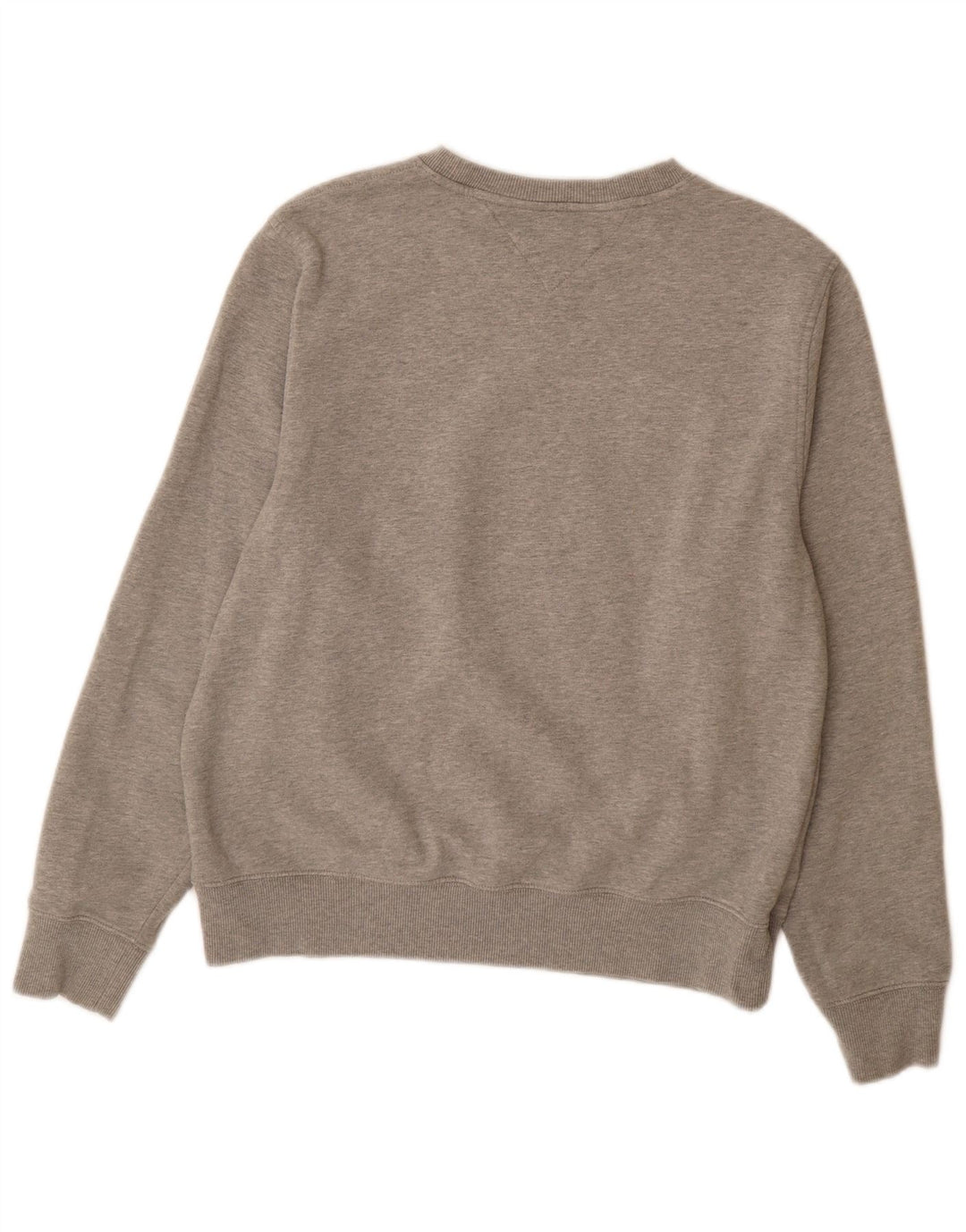 TOMMY HILFIGER Womens Graphic Sweatshirt Jumper UK 14 Medium Grey Cotton
