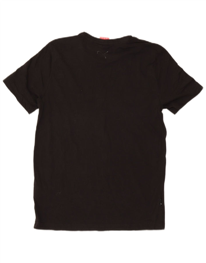 Puma Mens Graphic T-Shirt Top Small Black Cotton