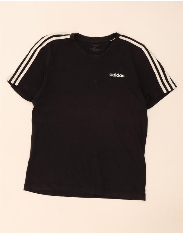 Adidas Mens T-Shirt Top Medium Black Cotton