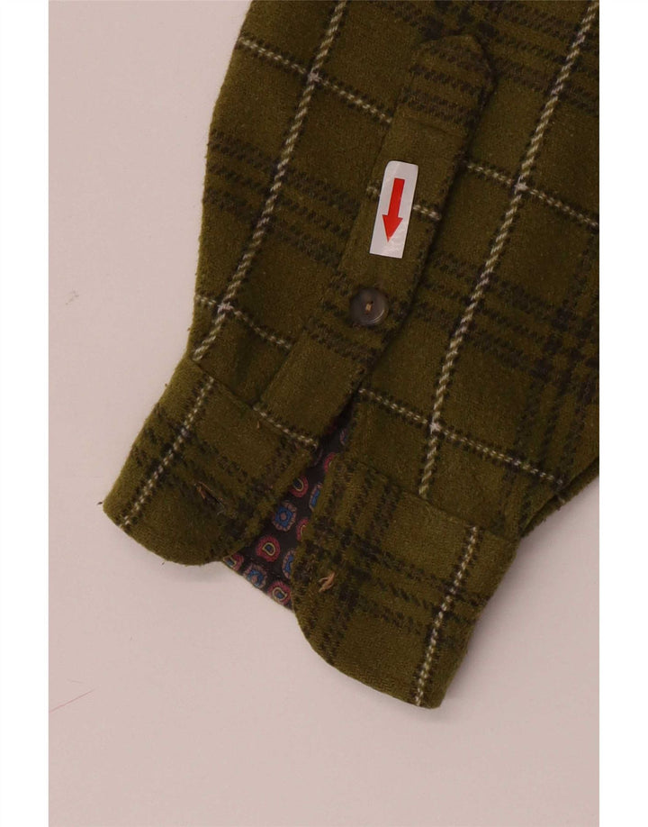 Wampum Mens Oversized Shirt XL Green Plaid