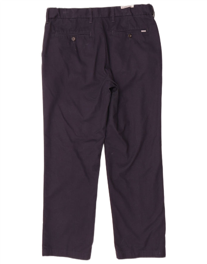 Marks & Spencer Mens Regular Suit Trousers W34 L29 Navy Blue Cotton