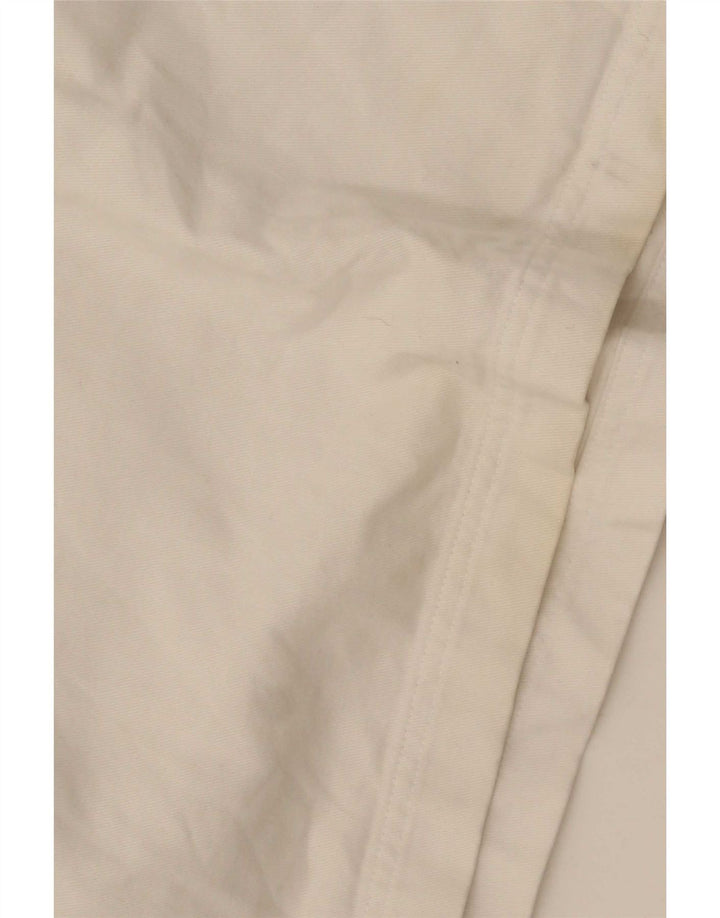 Crew Clothing Mens Pullover Shirt Large White Striped Cotton