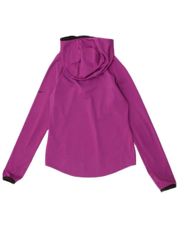 Nike Girls Dri Fit Hooded Pullover Tracksuit Top 10-11 Years Medium Purple