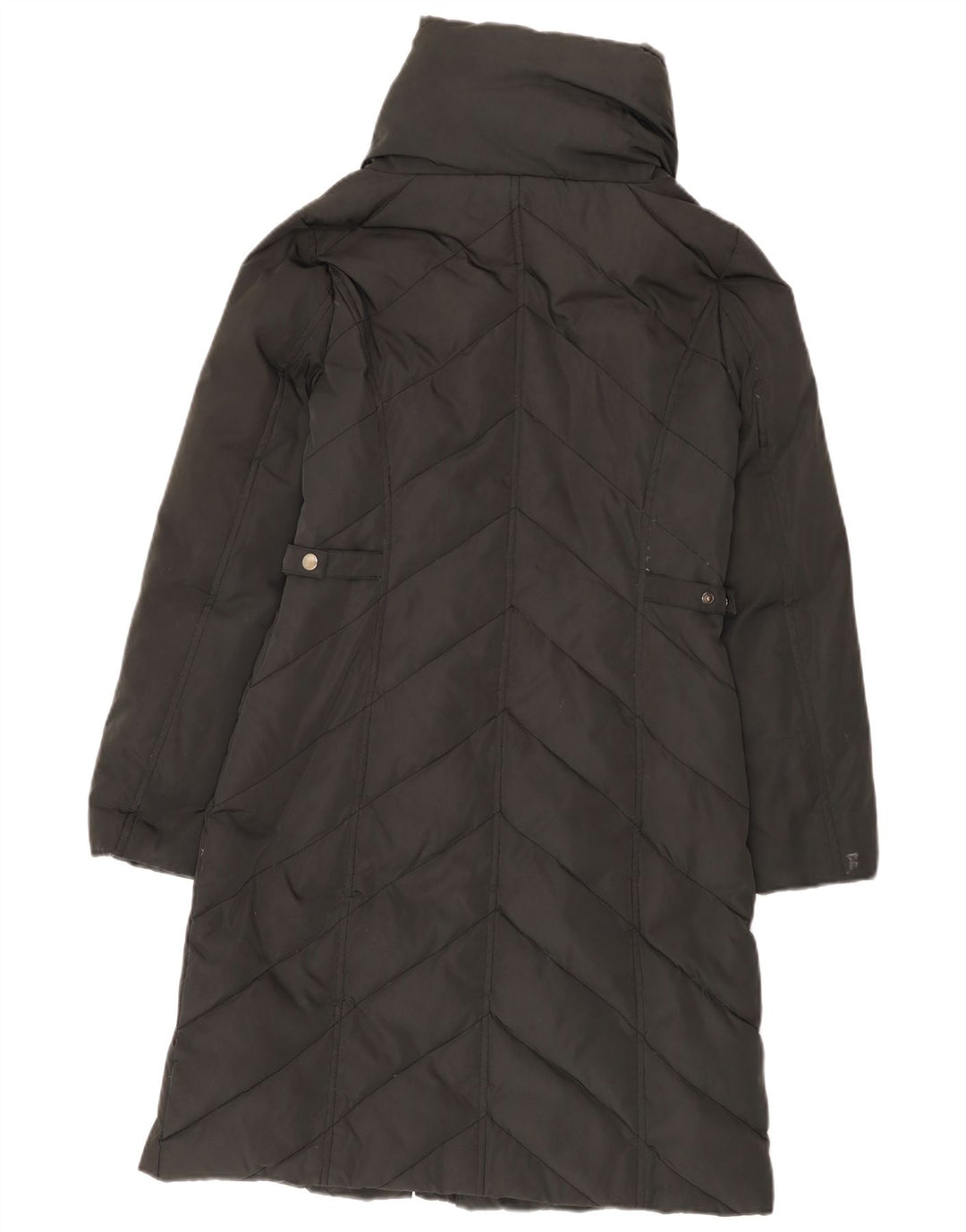 Monsoon Womens Longline Padded Coat UK 10 Small Black Polyester