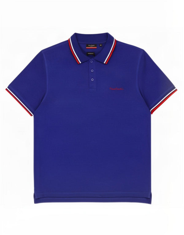 Pierre Cardin Mens Regular Fit Polo Shirt Medium Blue Cotton