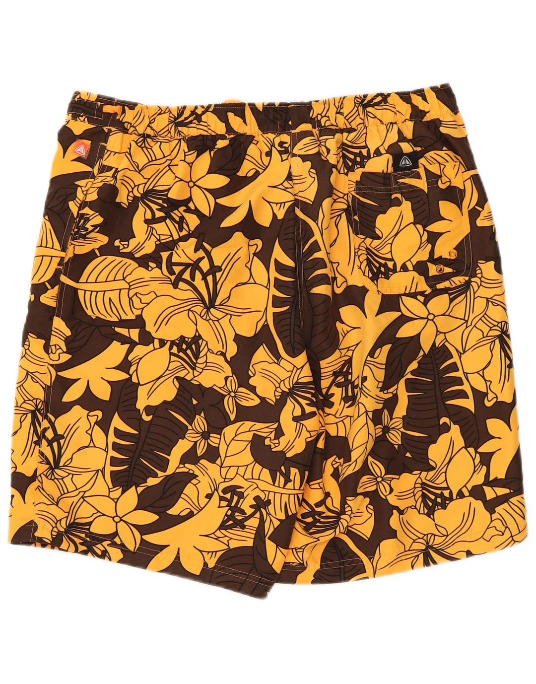 Firefly Mens Swimming Shorts Large Brown Floral Polyester