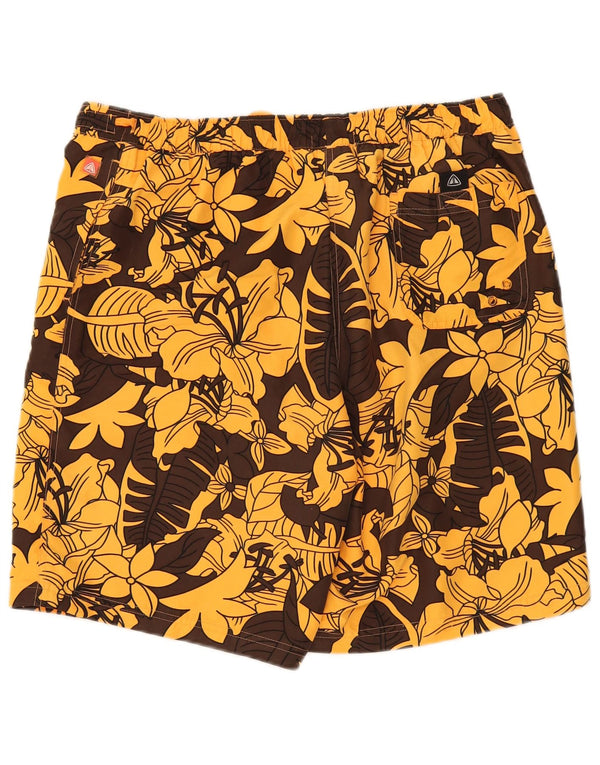 Firefly Mens Swimming Shorts Large Brown Floral Polyester