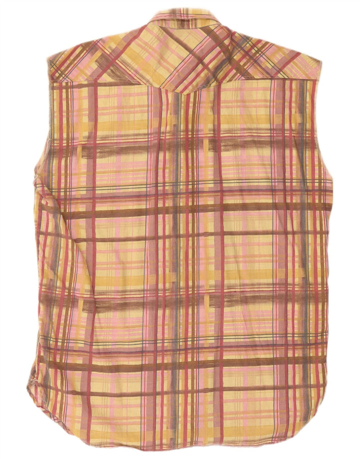 Casucci Mens Western Sleeveless Shirt XL Multicoloured Plaid
