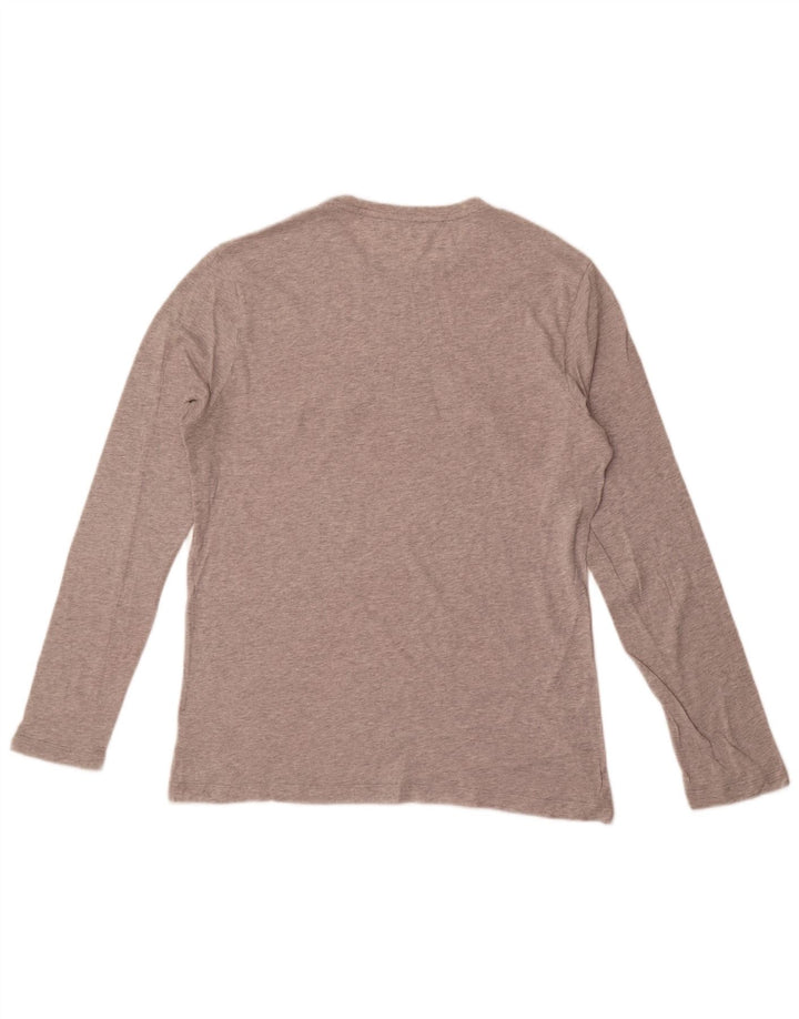 Michael Kors Mens Graphic Top Long Sleeve Medium Grey Flecked Cotton