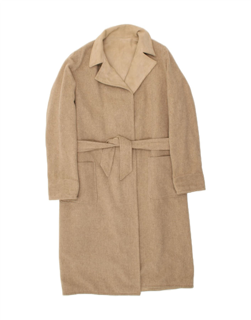 RALPH LAUREN Womens Suede Reversible Overcoat UK 14 Medium Beige Suede | Vintage Ralph Lauren | Thrift | Second-Hand Ralph Lauren | Used Clothing | Messina Hembry 