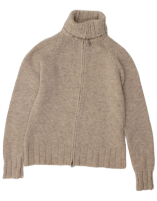 Laura Ashley Womens Cardigan Sweater UK 14 Medium Beige Wool